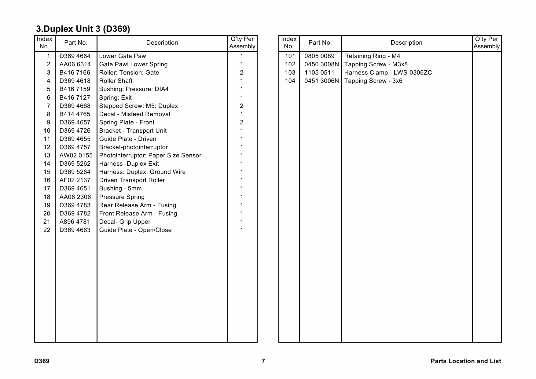 RICOH Options D369 DUPLEX-UNIT-AD3000 Parts Catalog PDF download-4